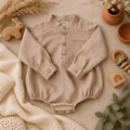 Earthbound Hooded Romper – Beige