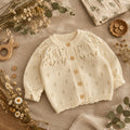 Daisy Lane Embroidered Cardigan – Apricot White