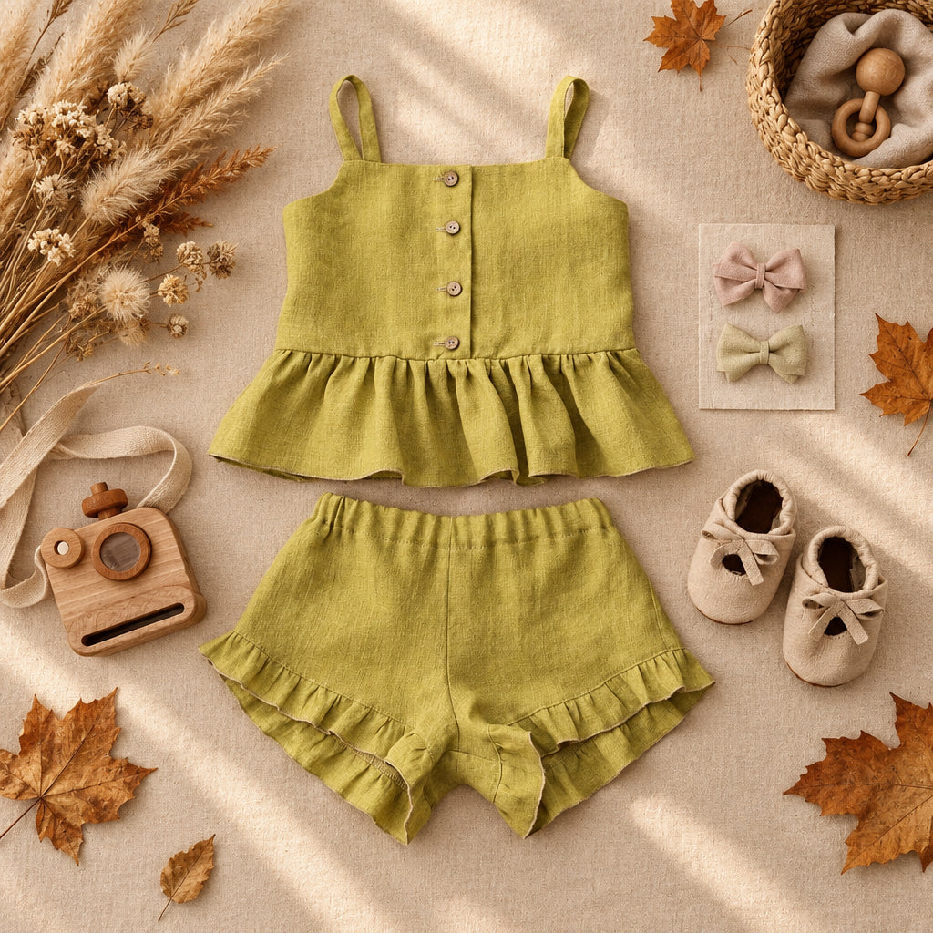 Willow Vintage Ruffle Set – Yellow