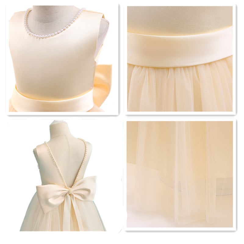 Pearl Satin & Tulle Ball Gown – alternate view 4