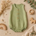 Earthy Essentials Baby Romper – Sage Green