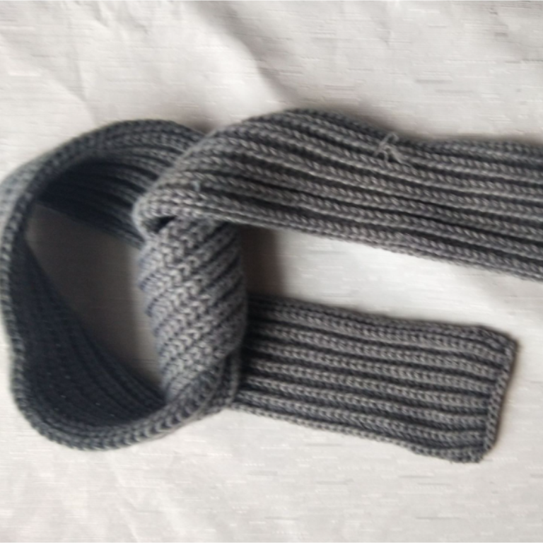 Winter Knit Kids Scarf – Gray