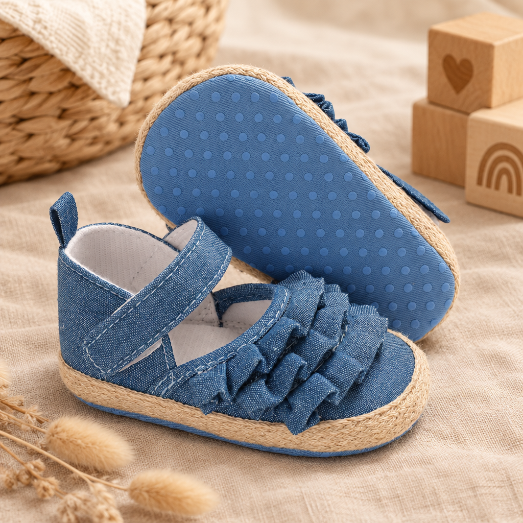 Ruffle First Step Baby Shoes – alternate view 1