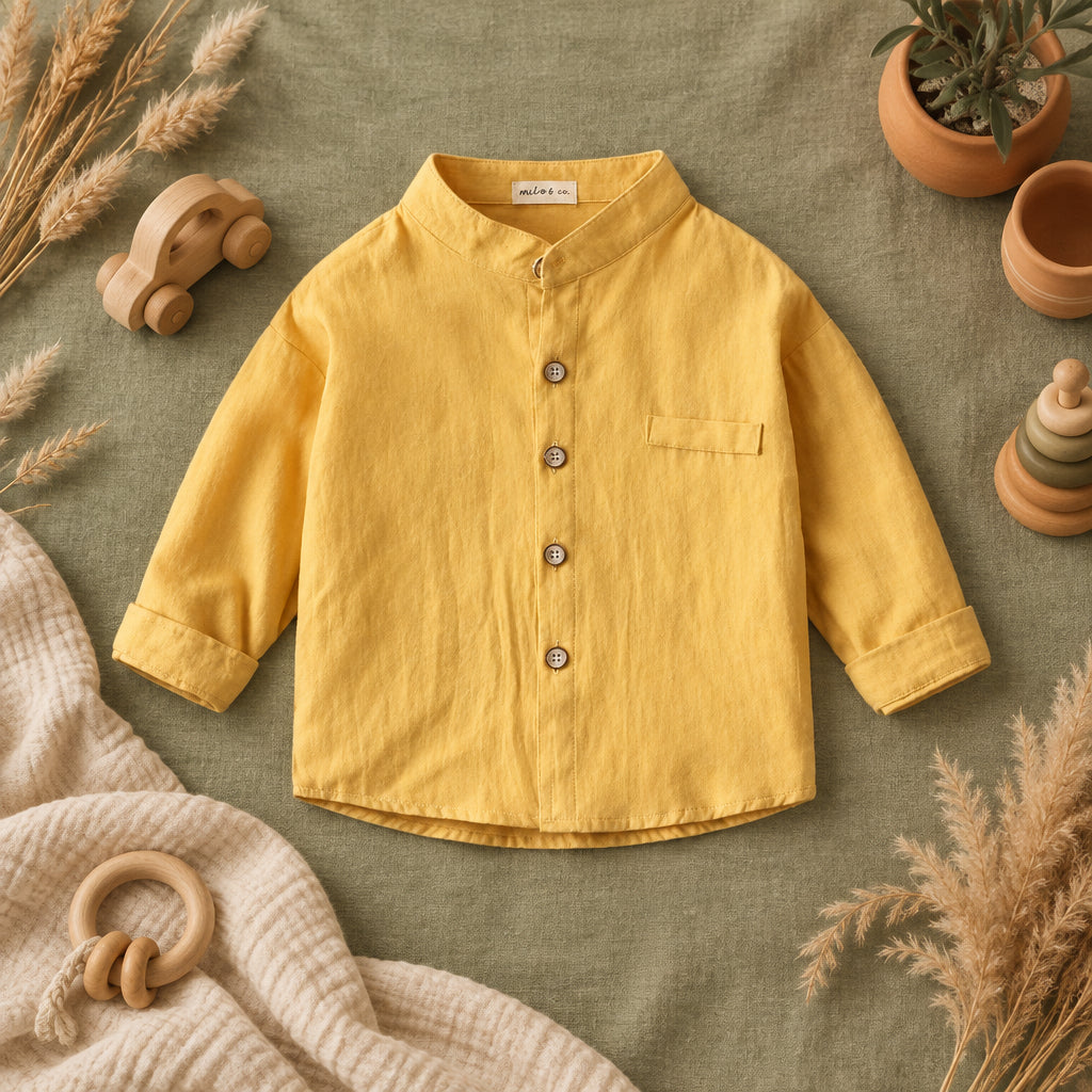 Hudson Classic Collar Shirt – Yellow