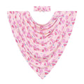 Newborn Cotton Wrap & Matching Accessory – Watermelon