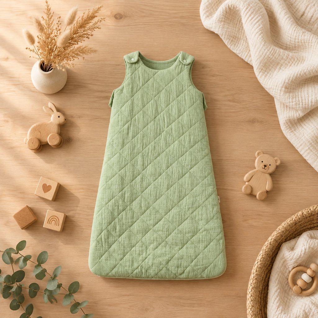 Lush Padded Baby Sleep Vest – Mint Green