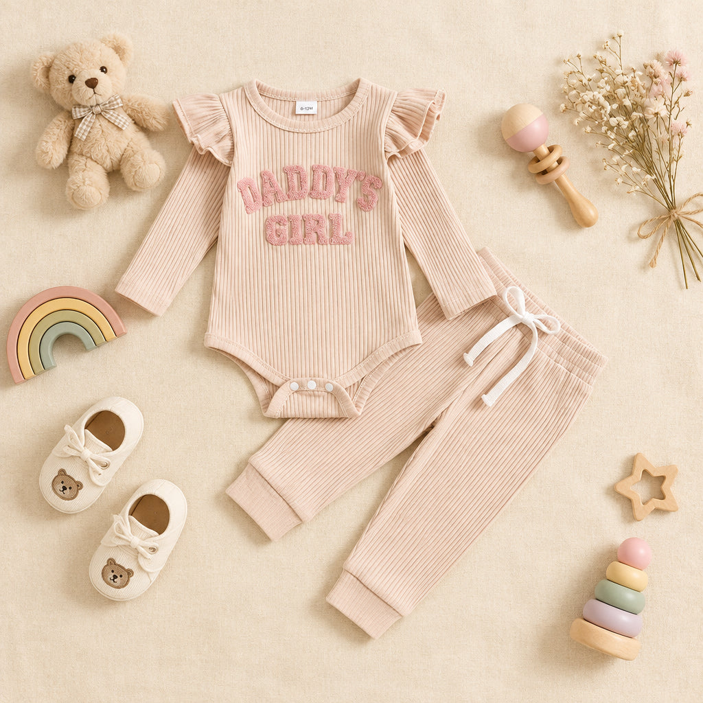 Daddy's Little Girl Pastel Set – Creamy white