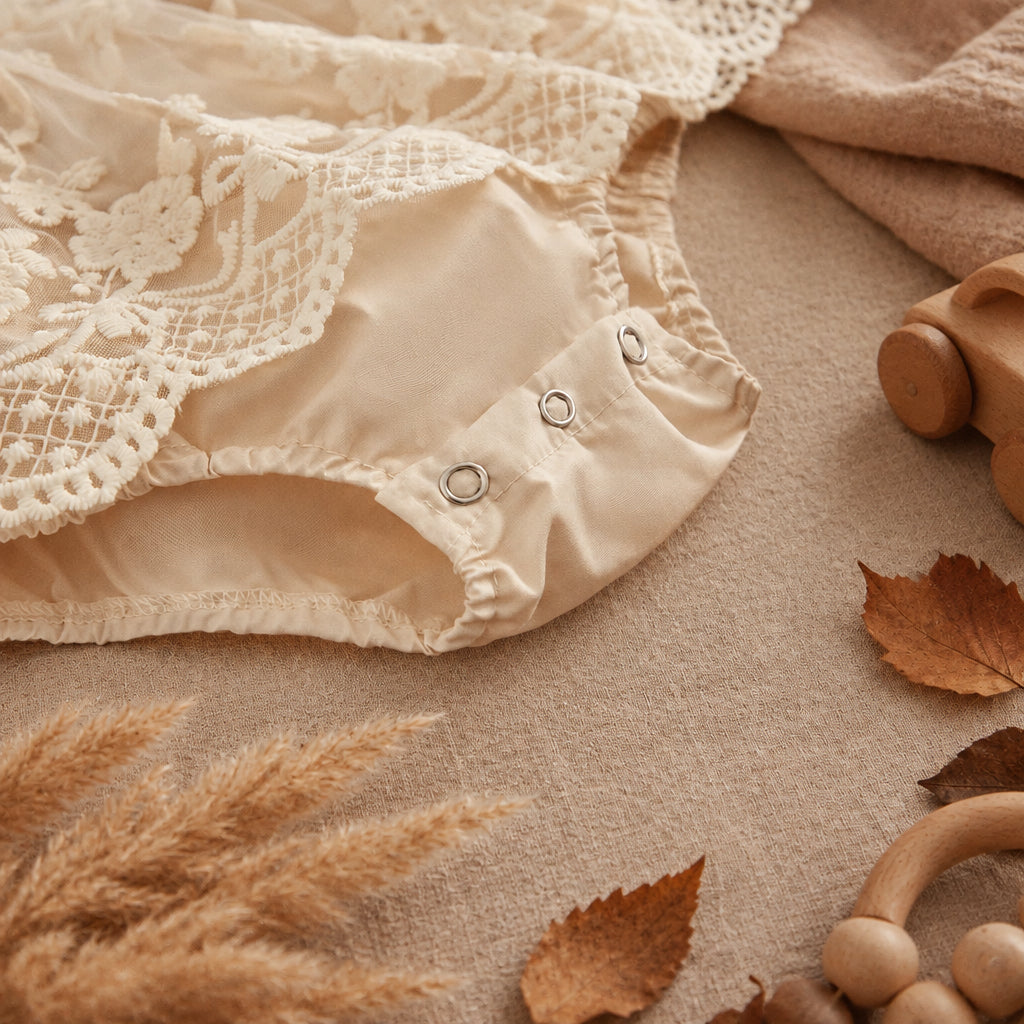 Timeless Floral Lace Romper – alternate view 6