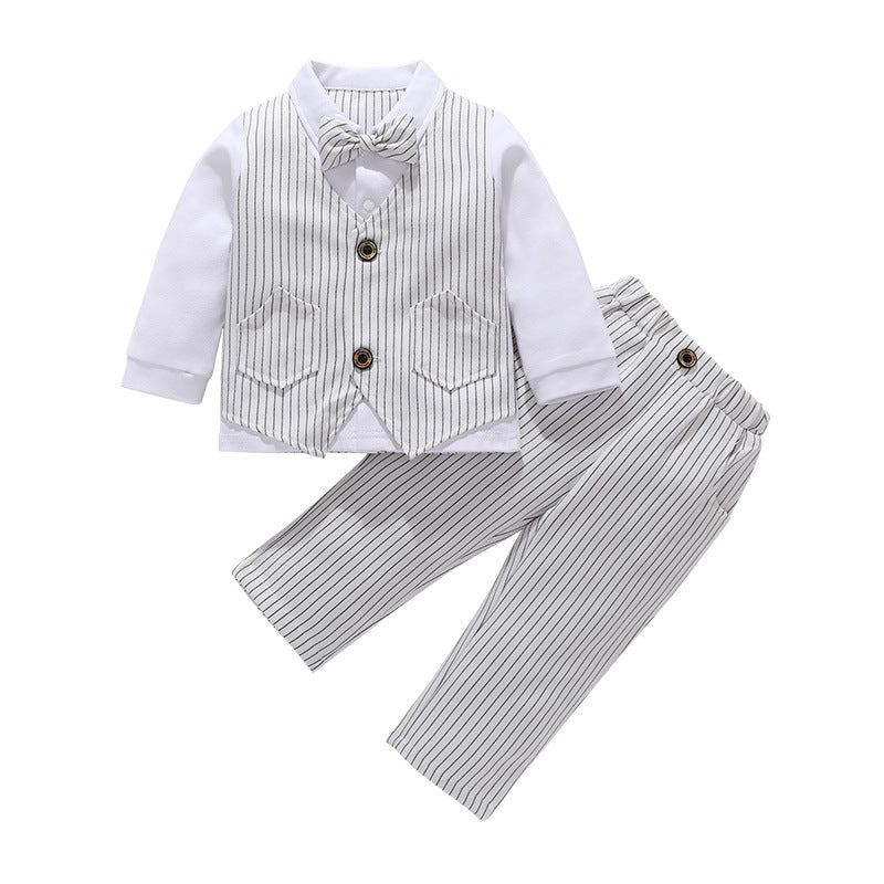 Luxe Gentleman Suit Set – White