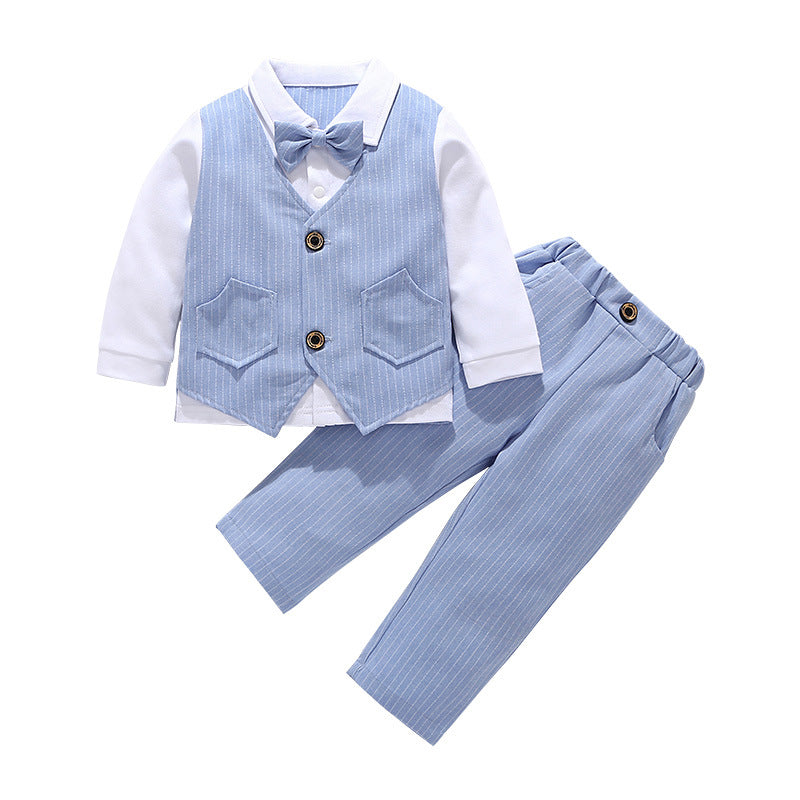 Luxe Gentleman Suit Set – Light Blue