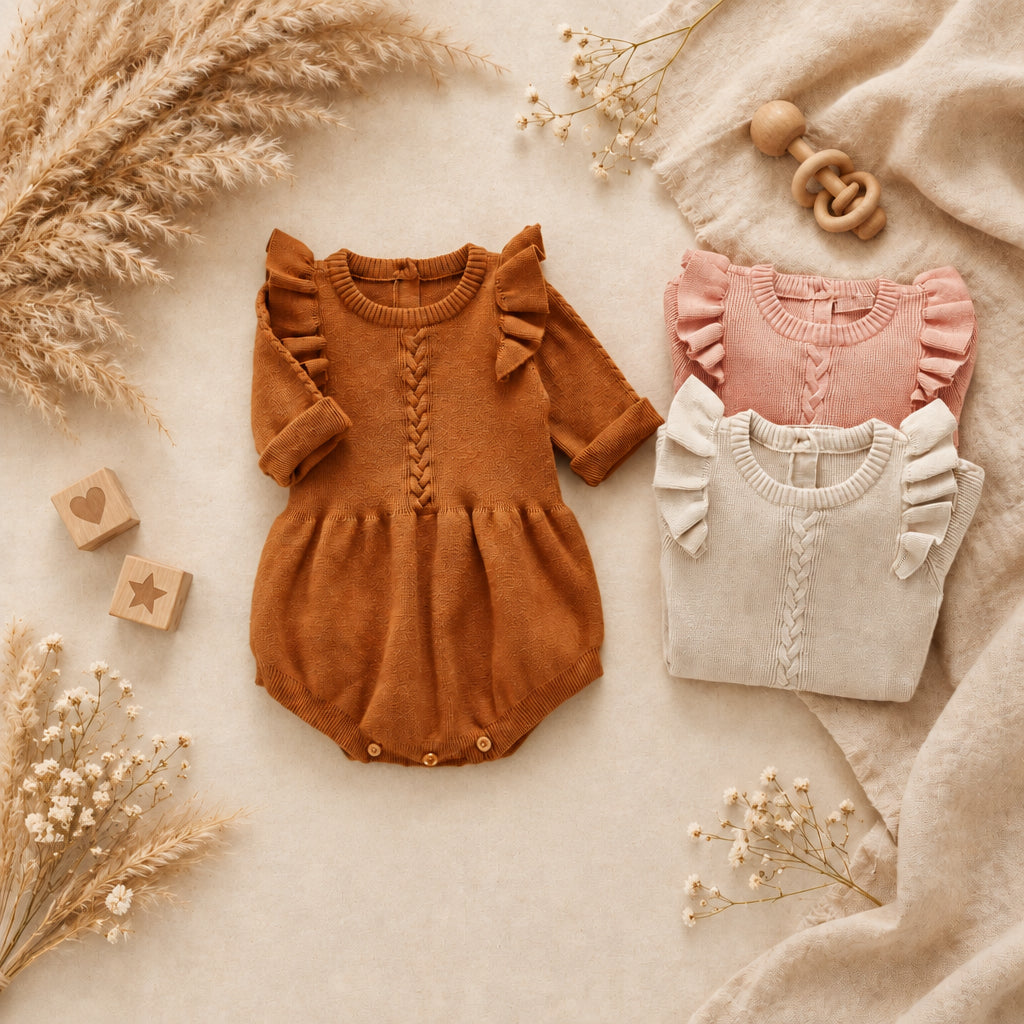 Heirloom Knit Ruffle Romper – alternate view 2