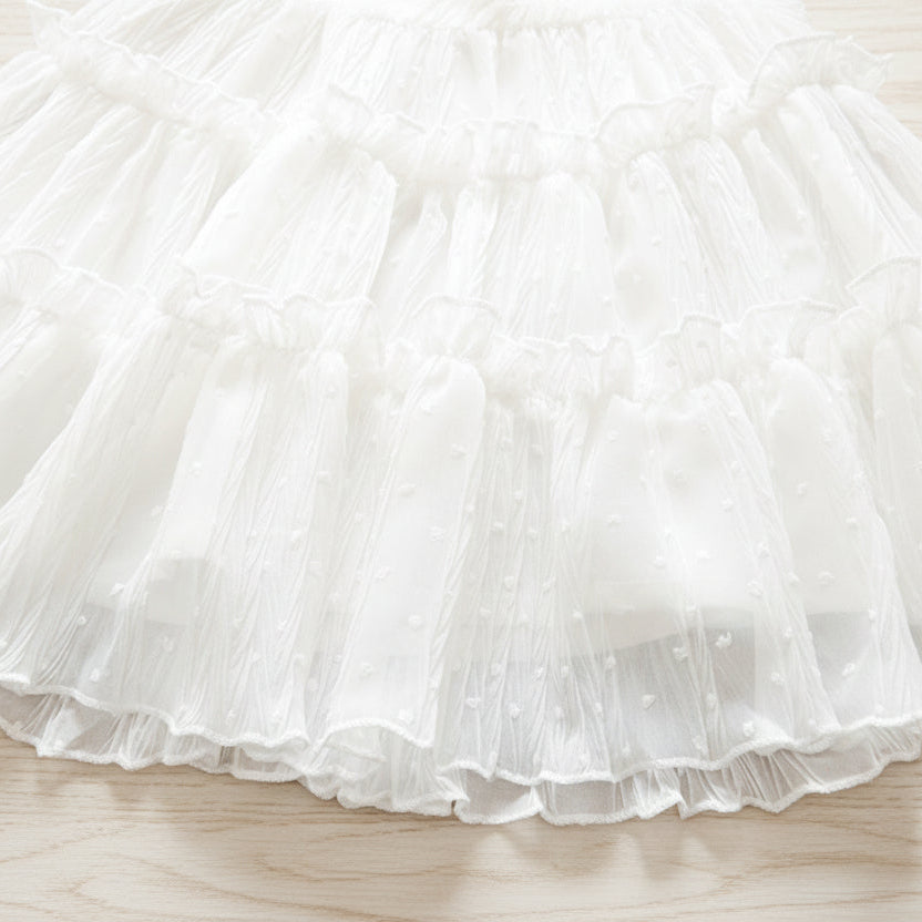 Baby Belle White Tulle Dress – White – view 3