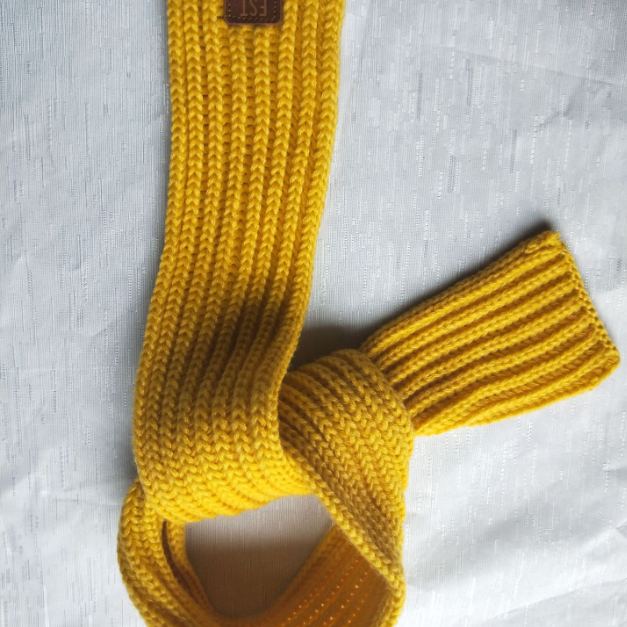 Winter Knit Kids Scarf – Yellow