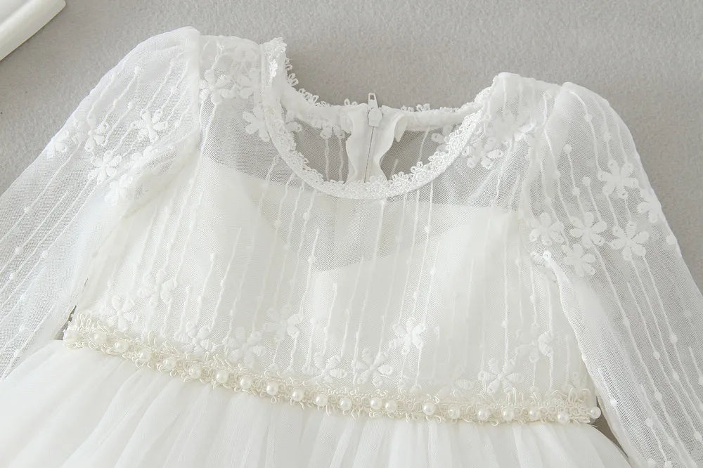 Tiny Lace Party Dress – White – view 3