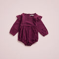 Purple Frill Baby Bodysuit – Purple red – alternate view