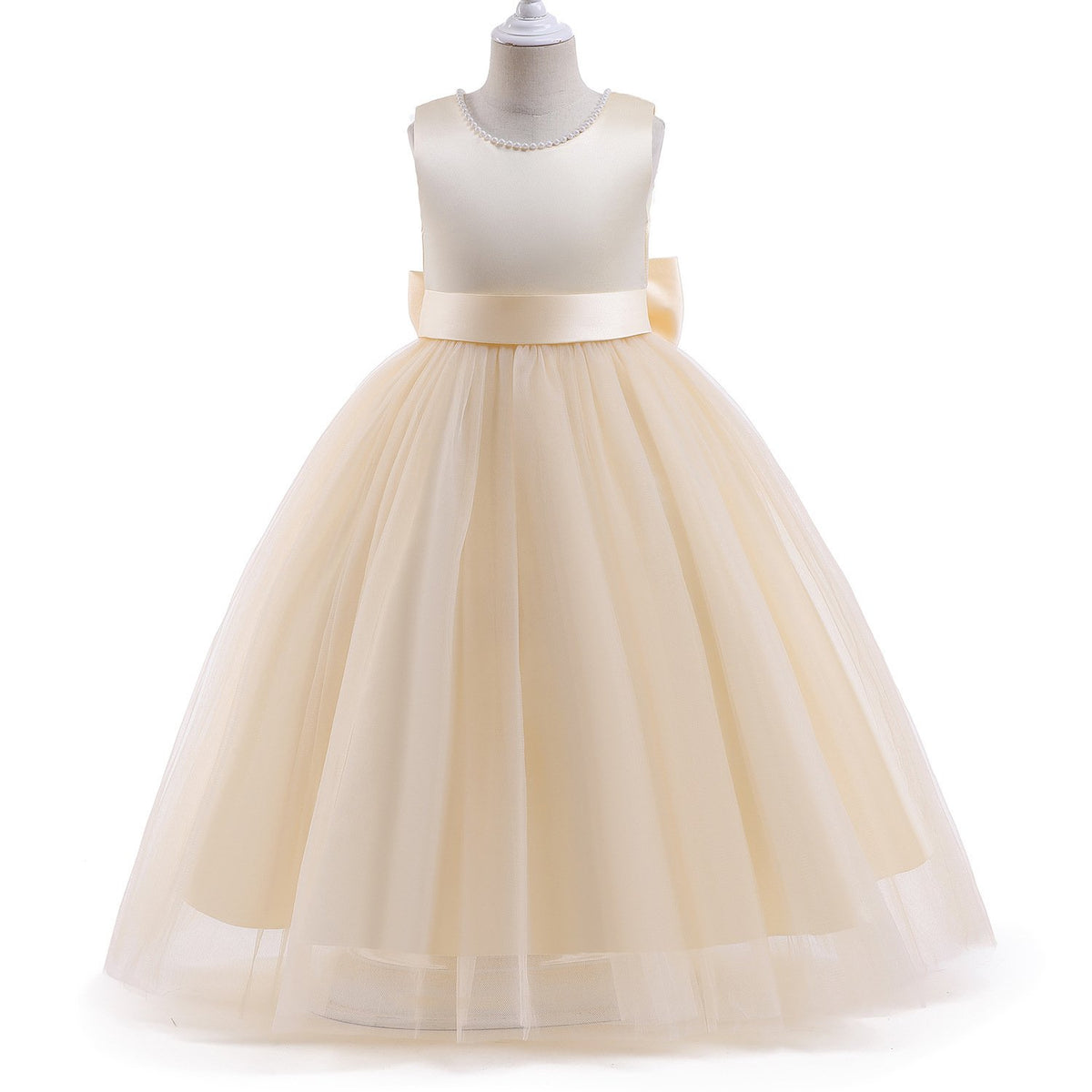 Pearl Satin & Tulle Ball Gown – alternate view 2