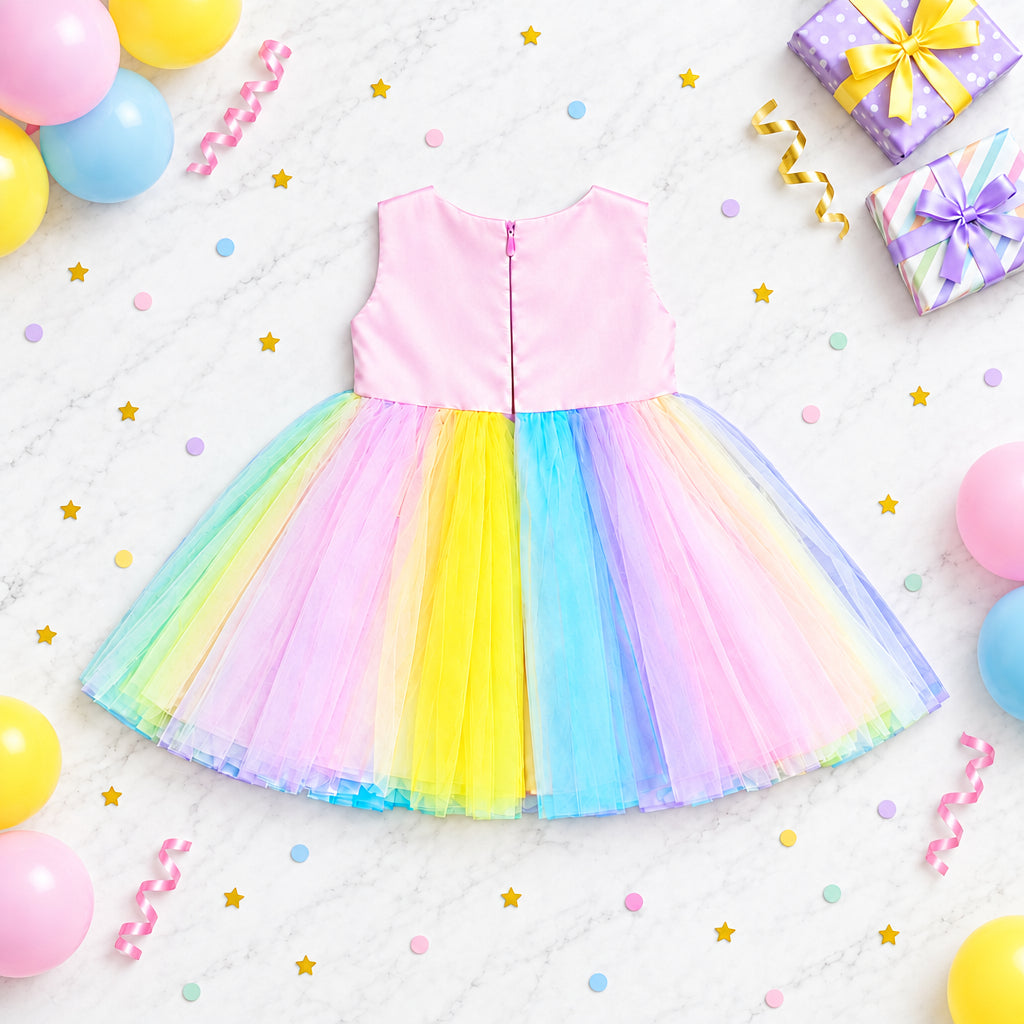 Rainbow Dreamz Tulle Dress – Pink – alternate view
