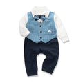 Little Mister Vest & Tie Bodysuit – Blue – view 3