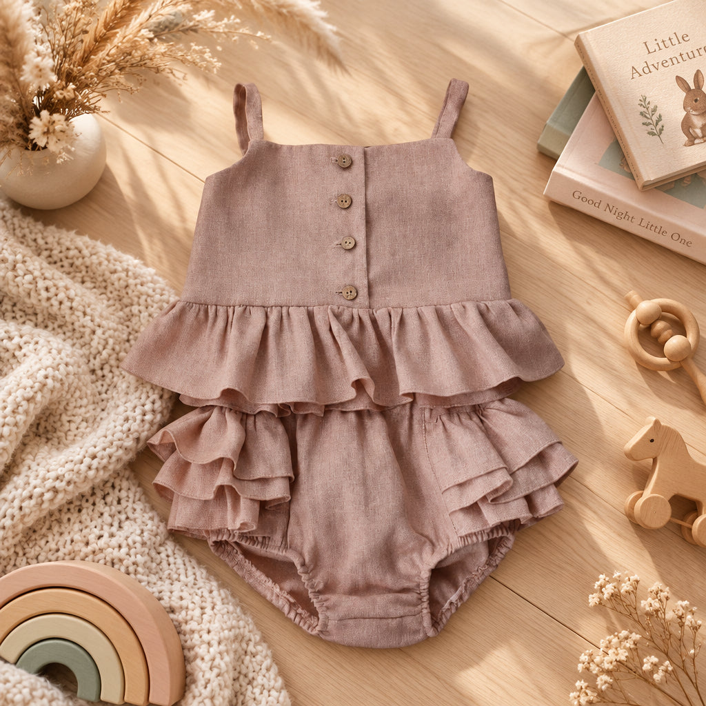 Willow Vintage Ruffle Set – Pink