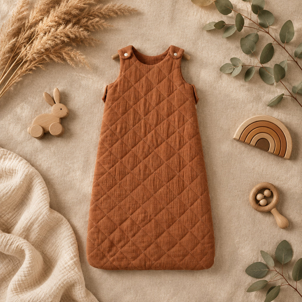 Lush Padded Baby Sleep Vest – Carmine
