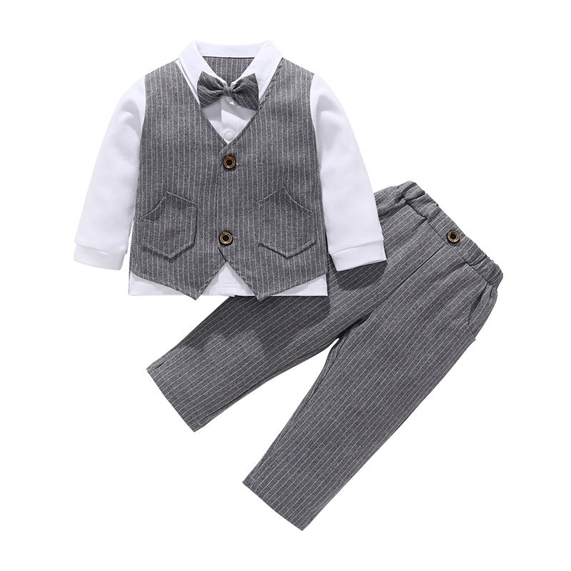 Luxe Gentleman Suit Set – Grey