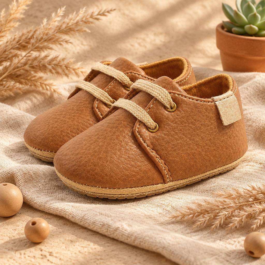 Signature First Step Baby Shoes – Dark brown