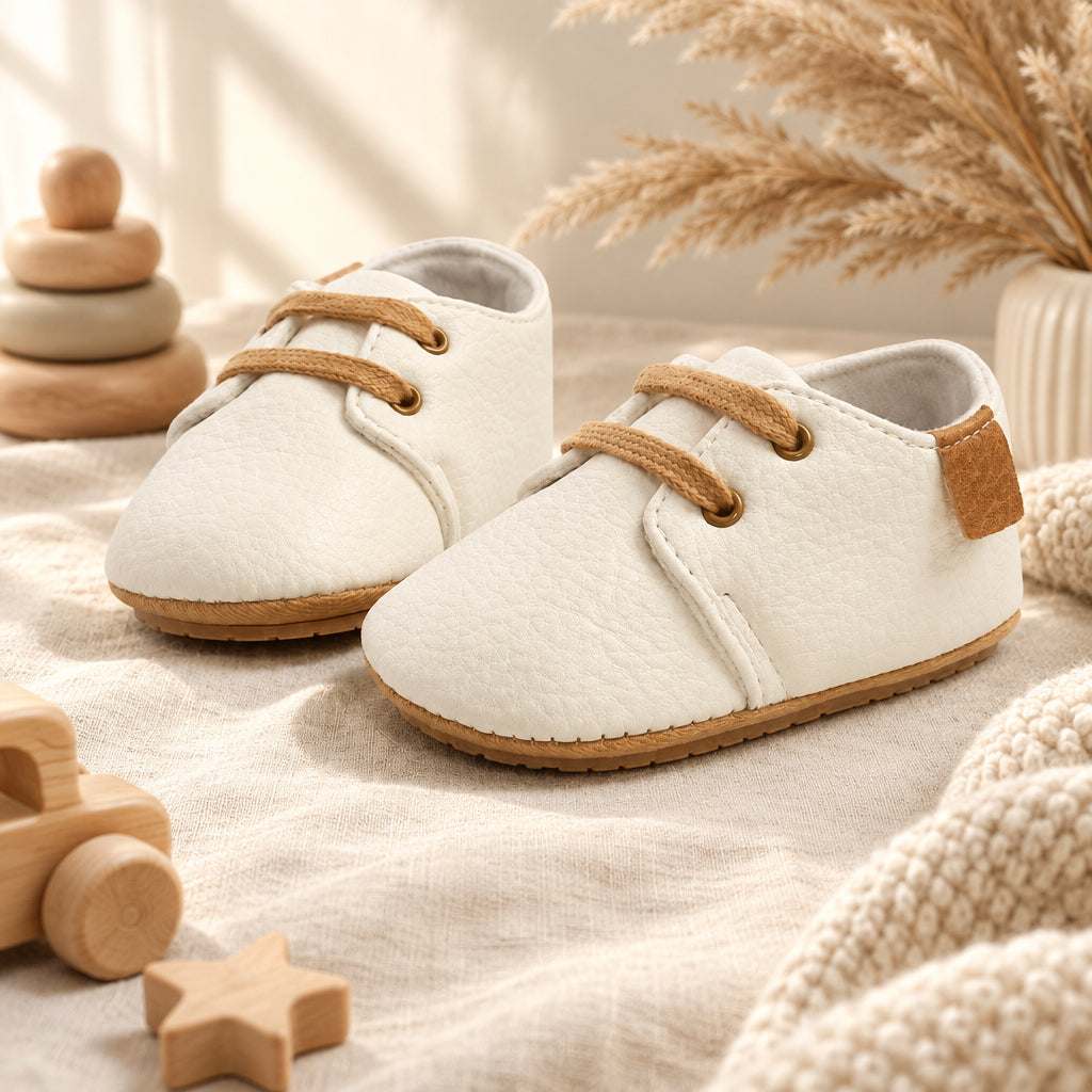 Signature First Step Baby Shoes – White