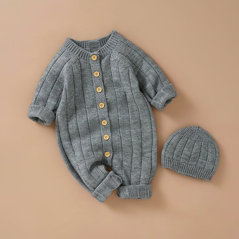 Winter Knit Hooded Jumpsuit – alternate view 2