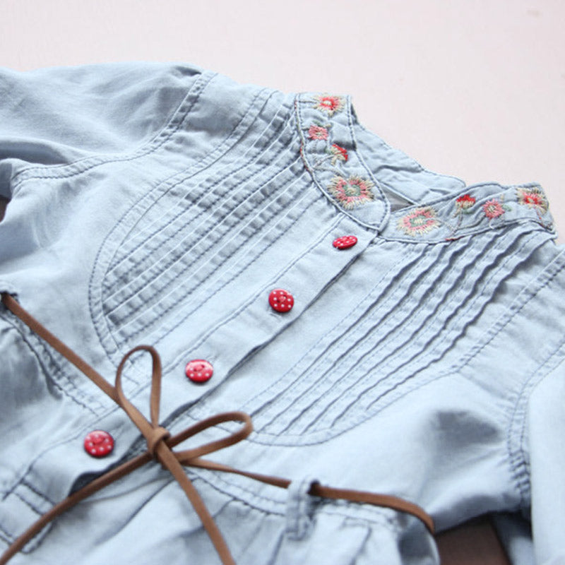 Outback Denim Stitch Dress – Blue – view 3