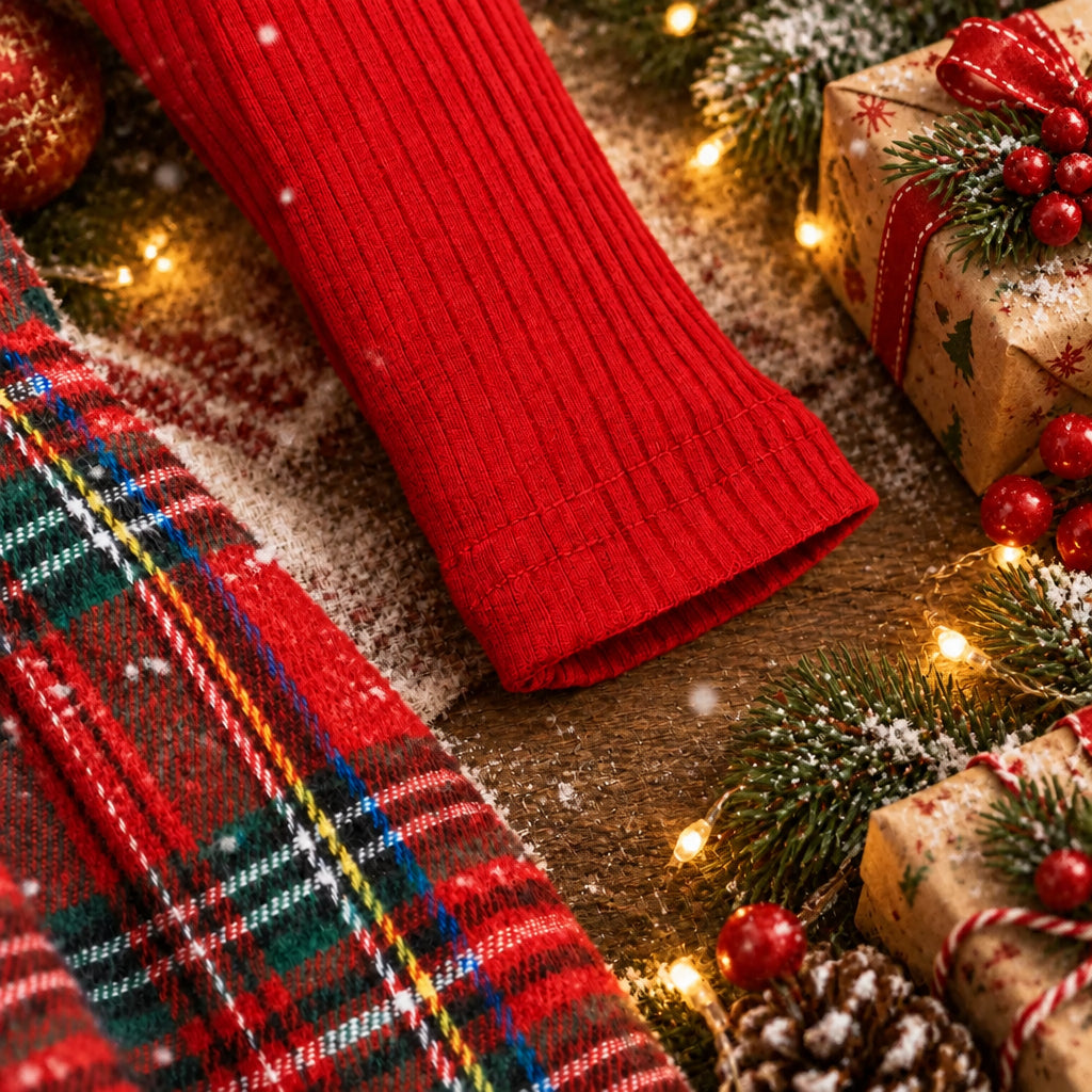 Festive Plaid Baby Dress – alternate view 3