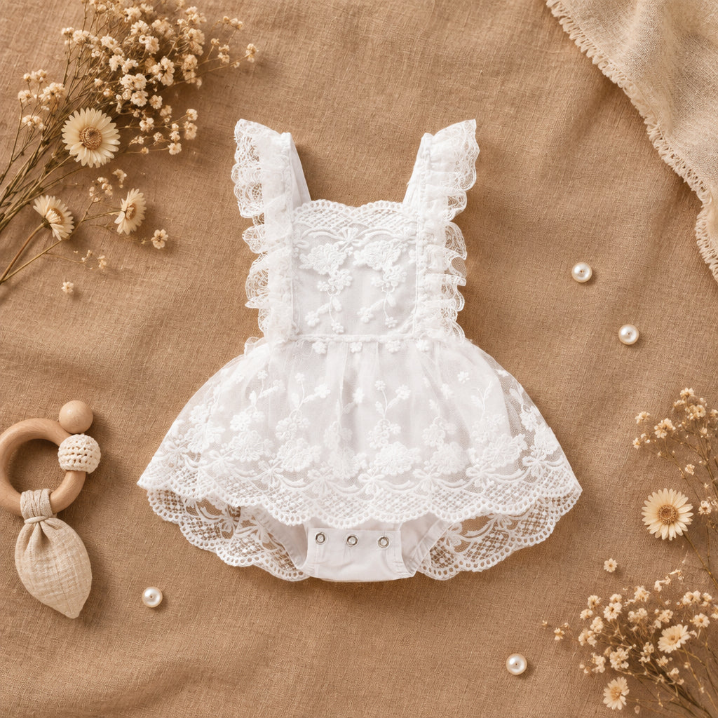 Timeless Floral Lace Romper – alternate view 7