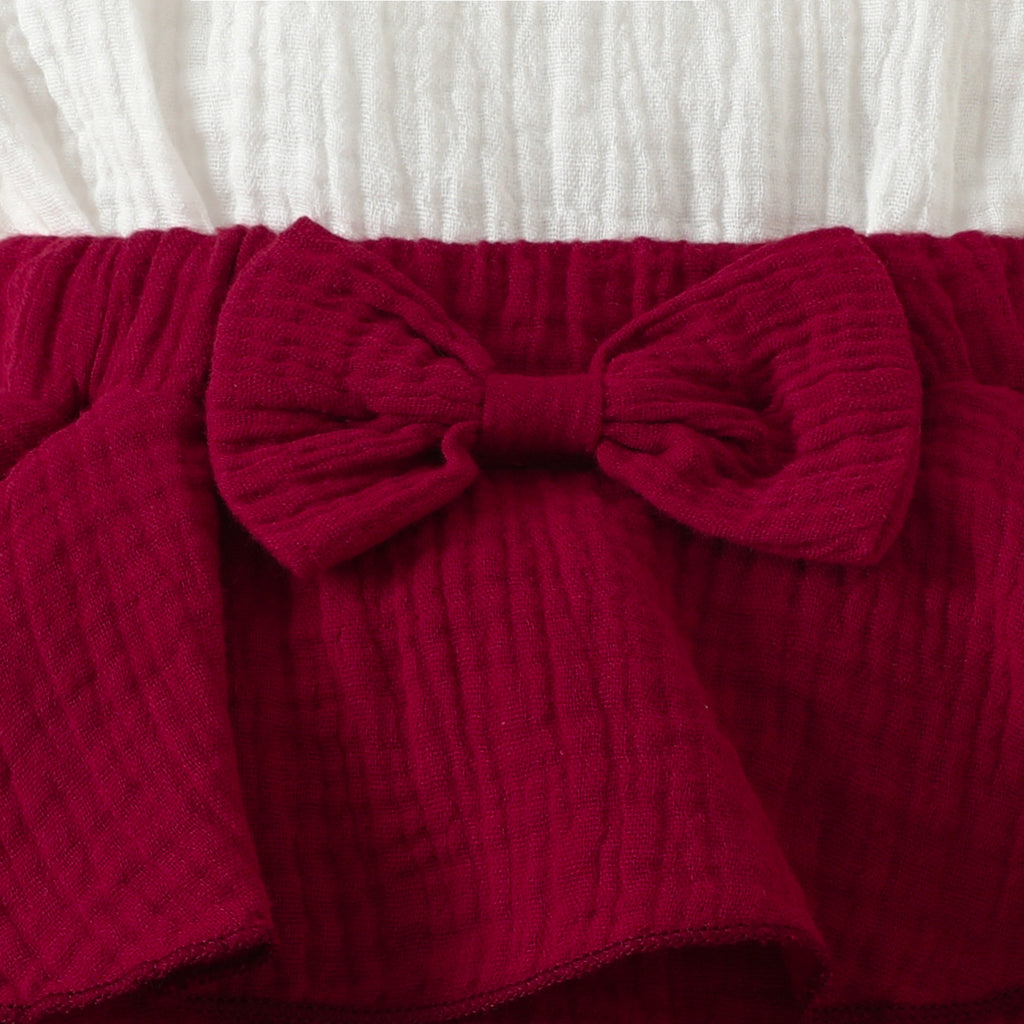 Claret Bow & Ruffle Dress – alternate view 5
