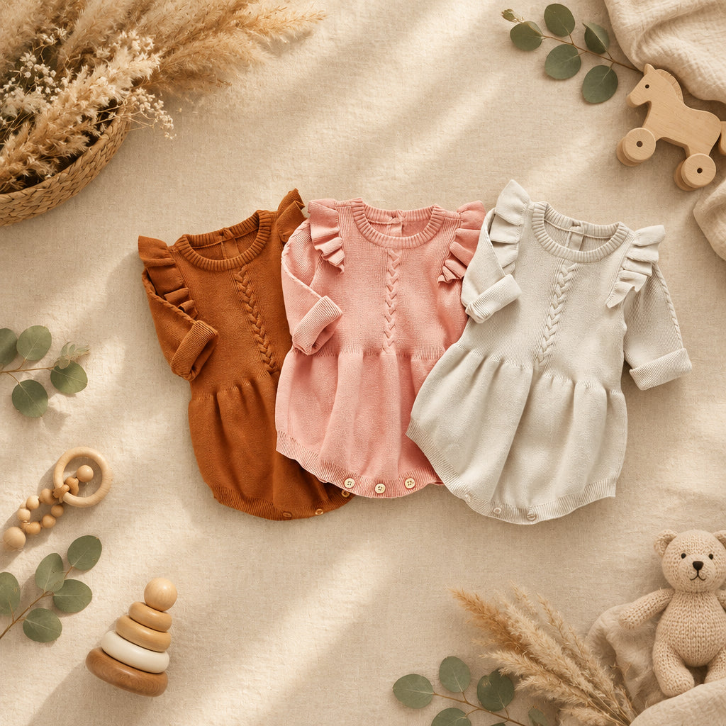 Heirloom Knit Ruffle Romper – alternate view 1