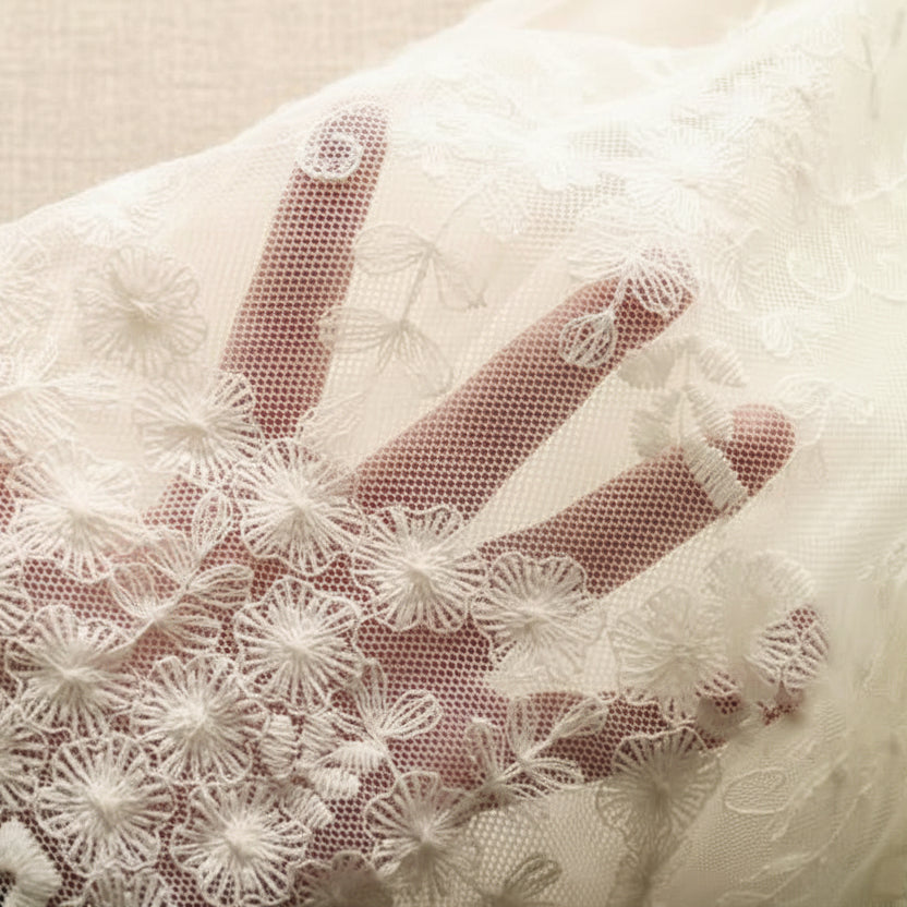 Heirloom Lace Long Sleeve Dress – White – view 5