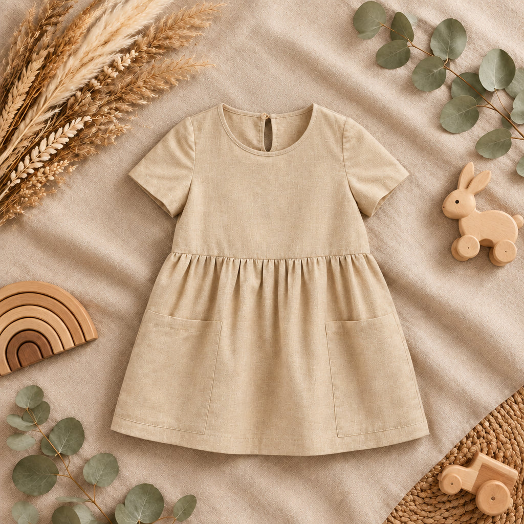 Summer Daze Cotton Dress – Beige