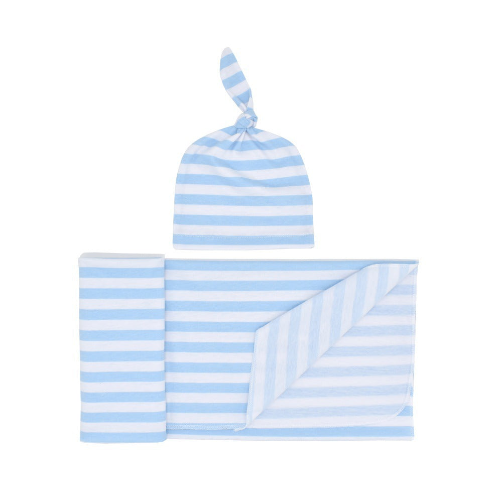 Little Dreamer Swaddle & Cap Set – Blue