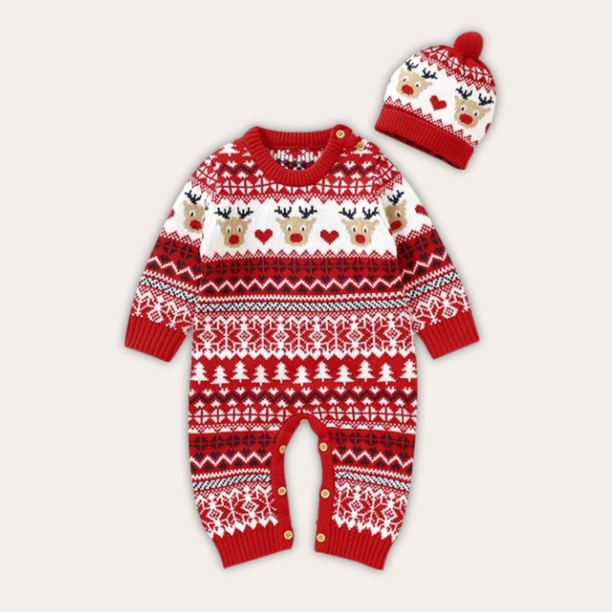 Jolly Knit Holiday Romper – alternate view 1