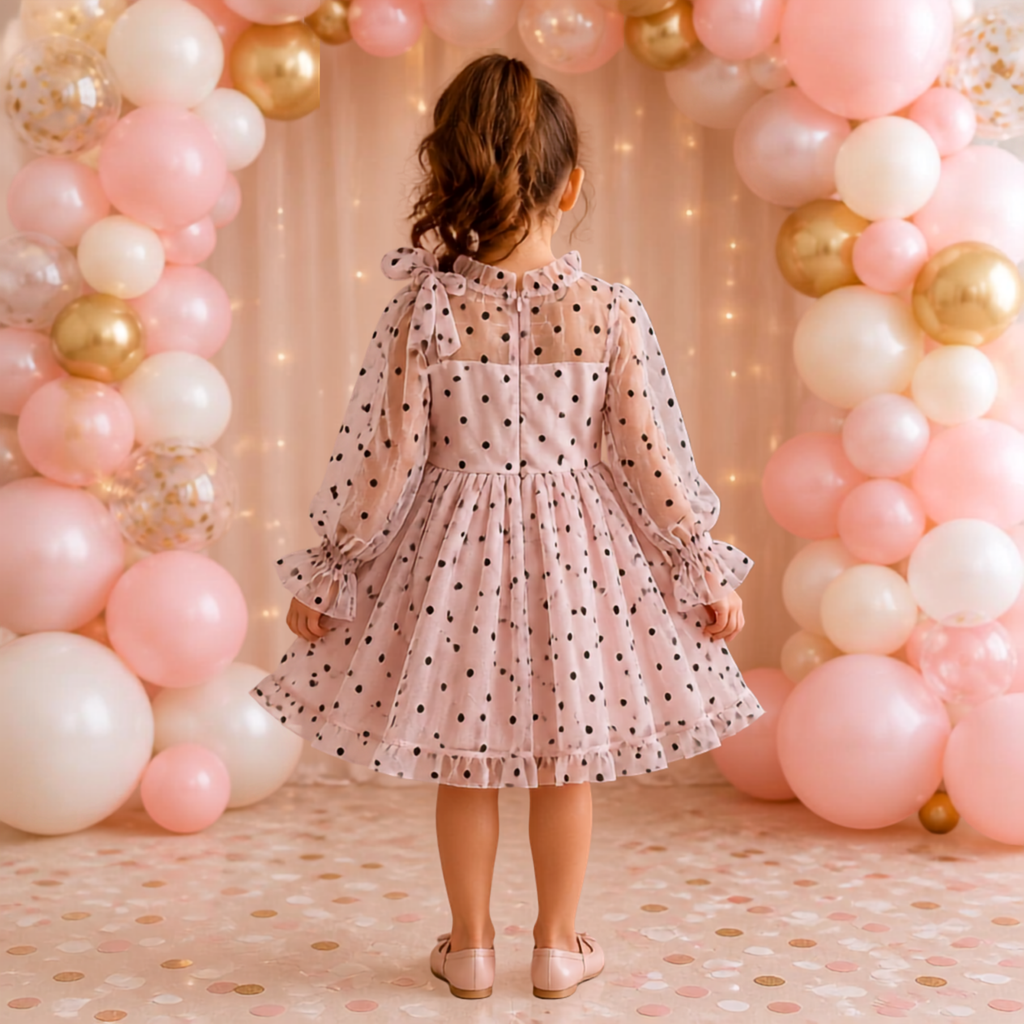 Polka Ruffle Party Dress – alternate view 1