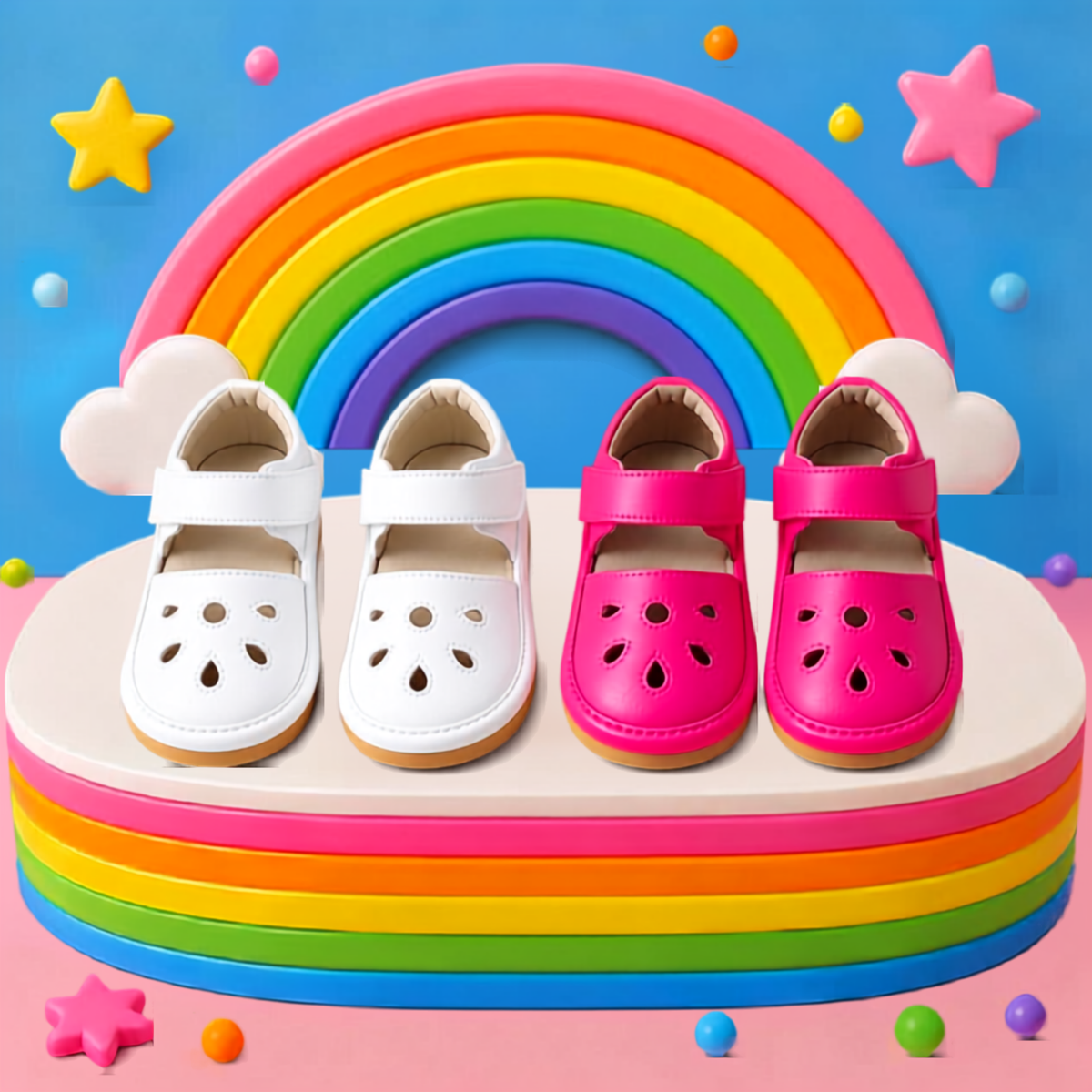 Rainbow Bright Baby Sandals