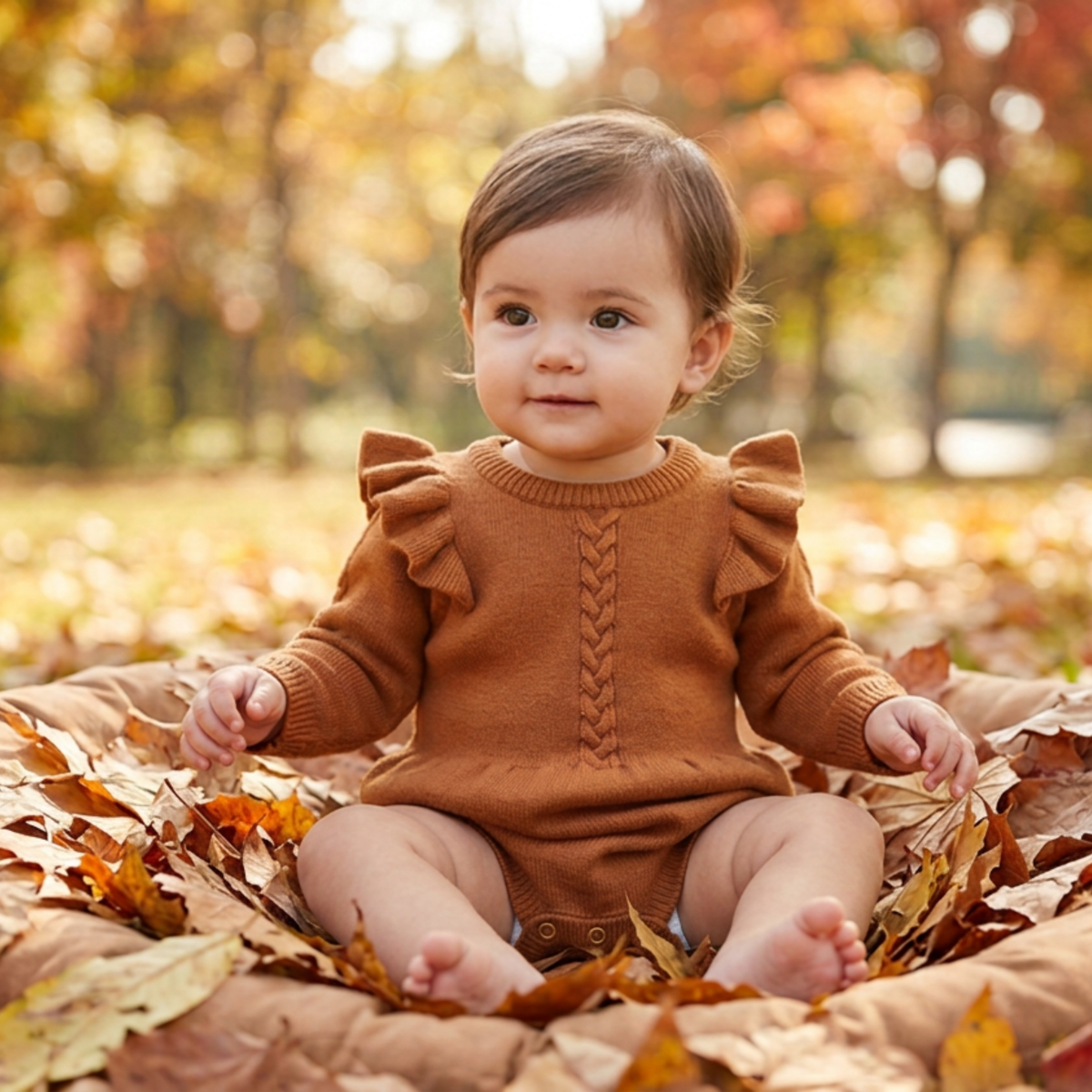 Heirloom Knit Ruffle Romper