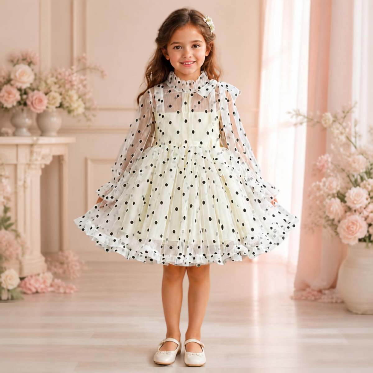 Polka Ruffle Party Dress – alternate view 2
