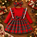 Festive Plaid Baby Dress