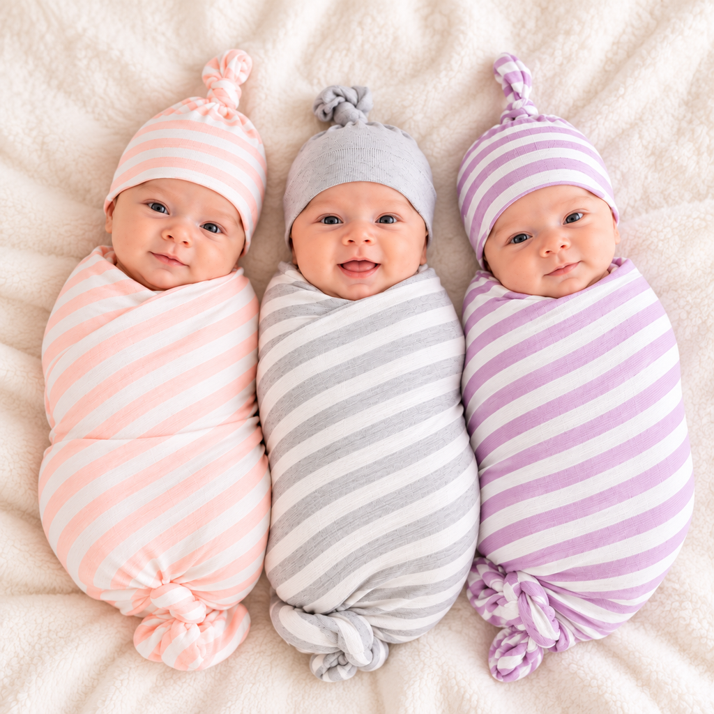 Little Dreamer Swaddle & Cap Set