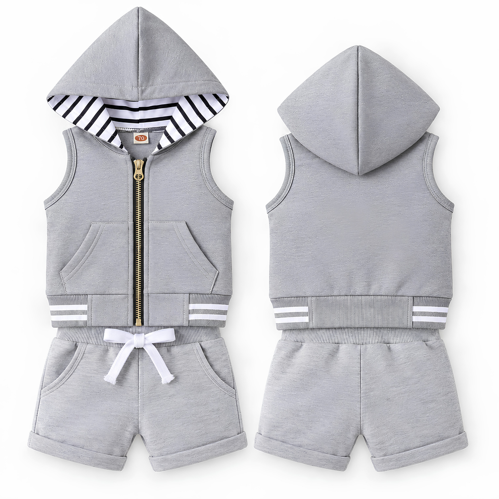 Urban Kid Streetwear Set – Silver Gray