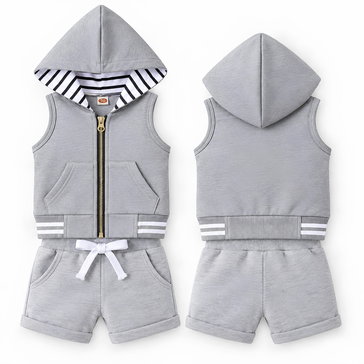 Urban Kid Streetwear Set – Silver Gray
