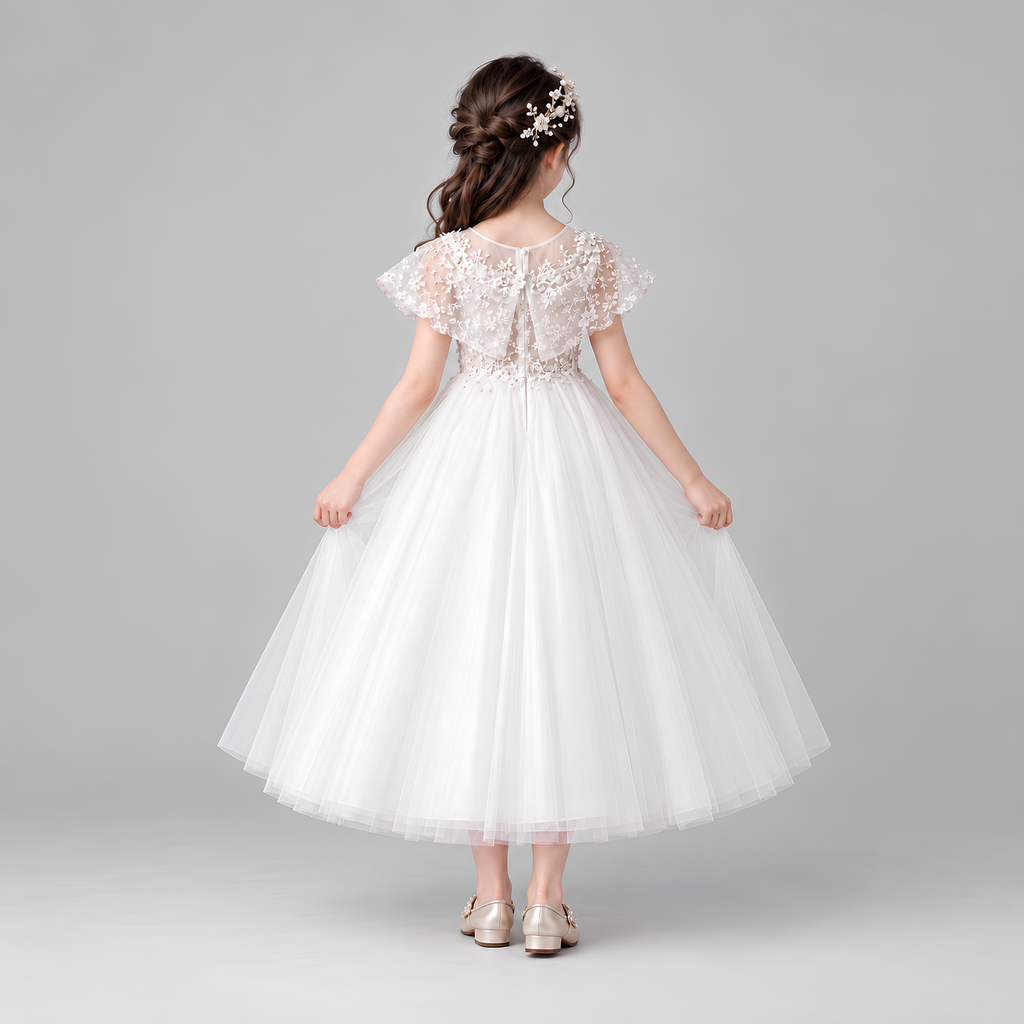 Classic Lace Flower Girl Dress – alternate view 1