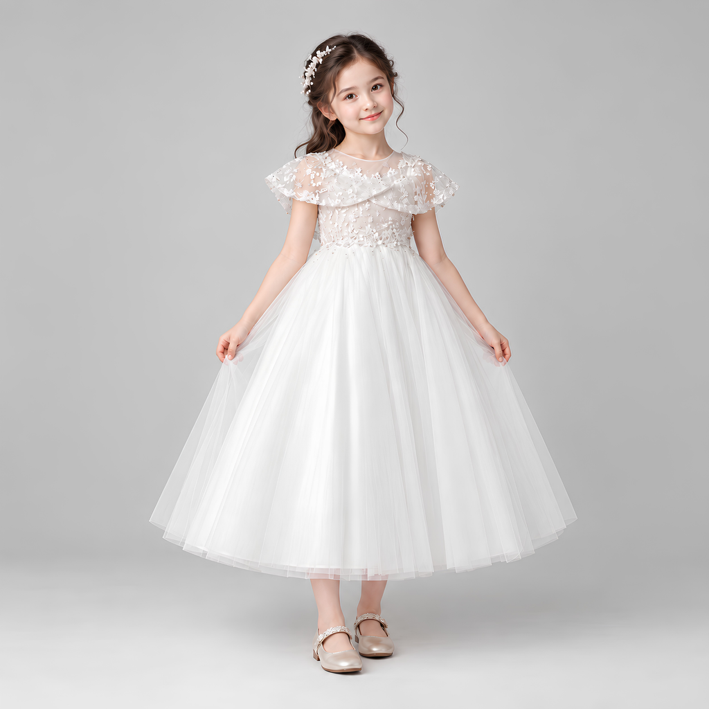 Classic Lace Flower Girl Dress – Long