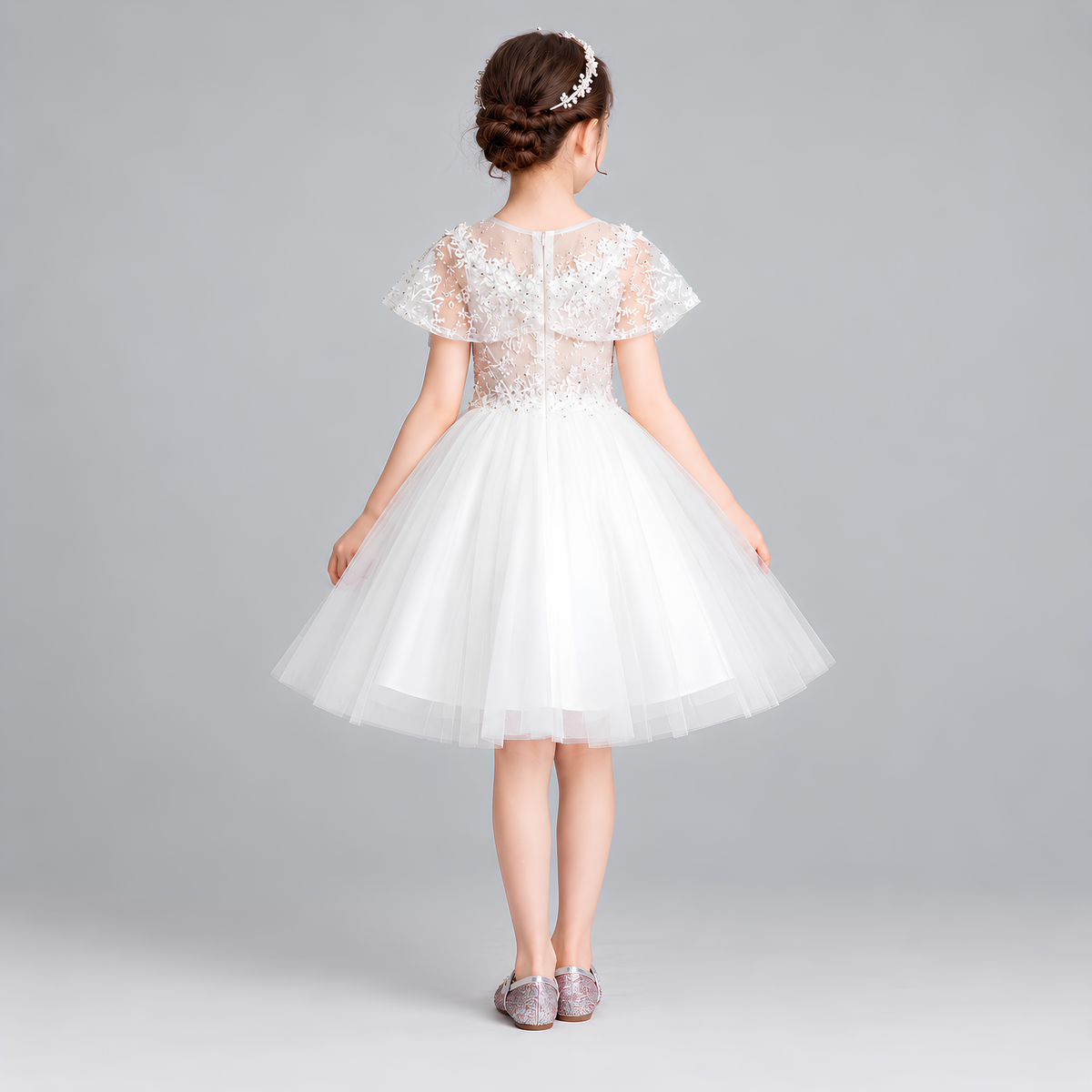Classic Lace Flower Girl Dress – alternate view 2