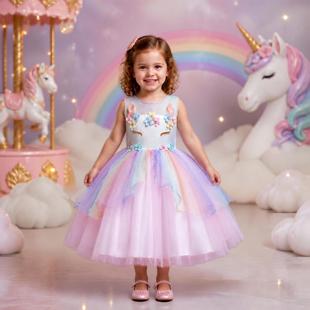 Unicorn Bloom Tulle Dress