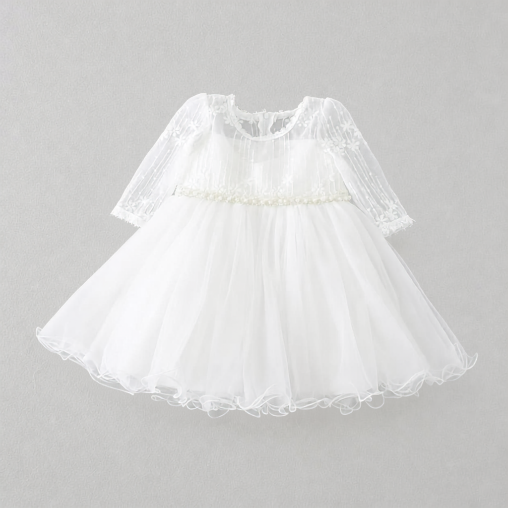 Tiny Lace Party Dress – White – alternate view